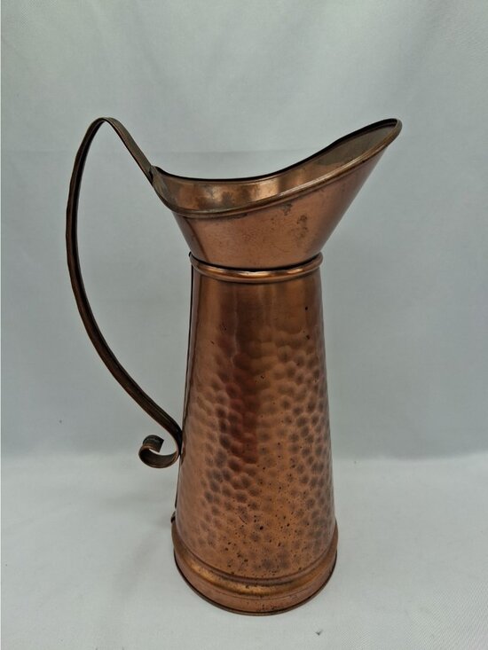 Gregorian Copper Other - Gregorian Solid  Copper Hammered Pitcher w/ Handle - 11" Tall - Made in USA